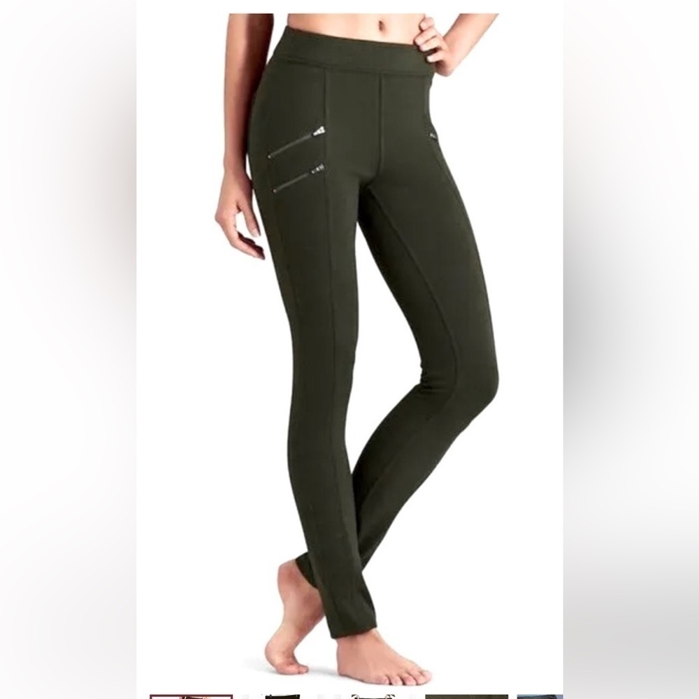 Athleta ponte knit Moto style stretch pants